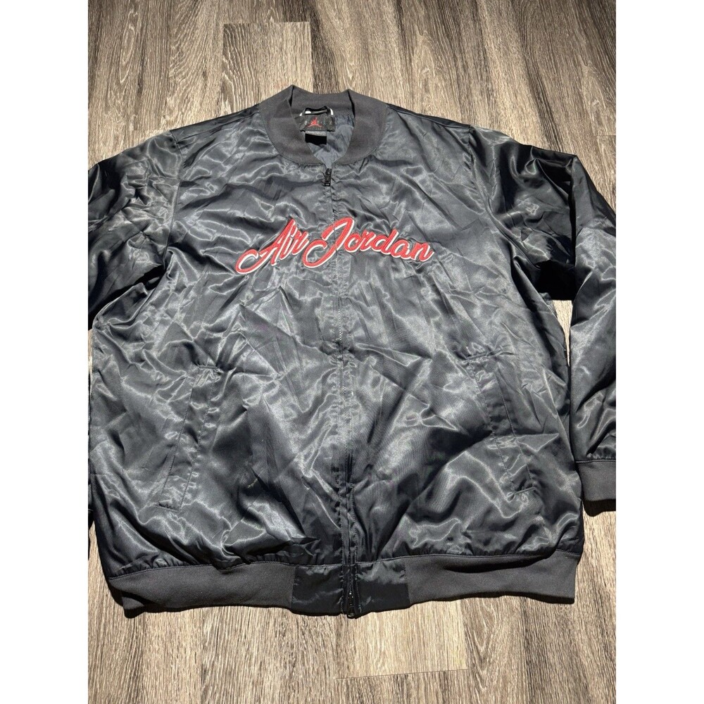 Nike Bomber Jacket Black Air Jordan XL Red Logo